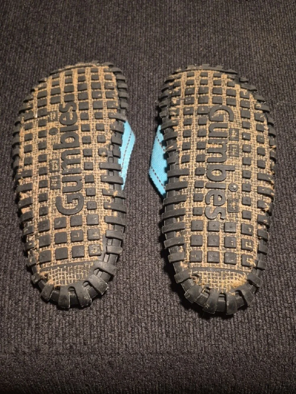 Men’s Aqua Blue Canvas Flip Flop Sandals